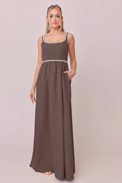 Whitney Luxe Crepe Dress | Espresso