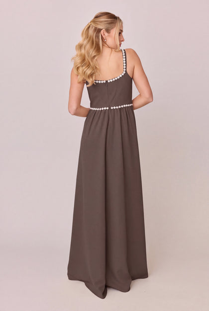Whitney Luxe Crepe Dress | Espresso