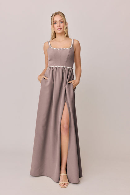 Whitney Luxe Crepe Dress | Made To Order | Latte