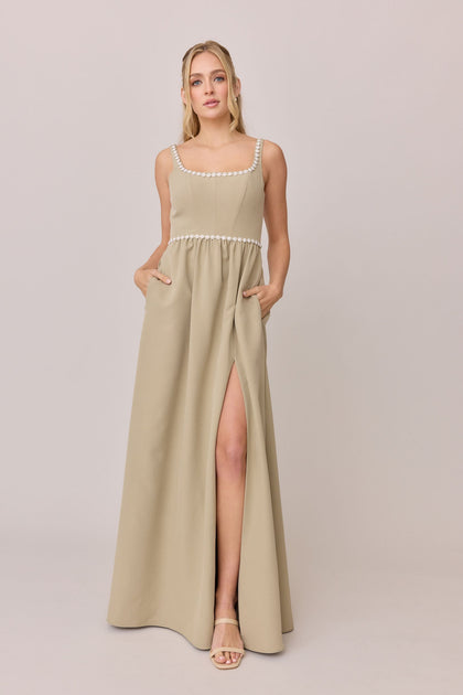 Whitney Luxe Crepe Dress | Made To Order | Sage