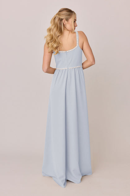 Whitney Luxe Crepe Dress | Made To Order | Sky Blue