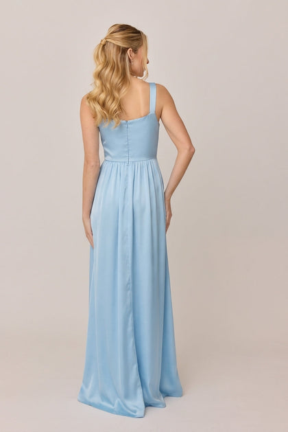 Whitney Satin Dress | Made To Order | Light Blue