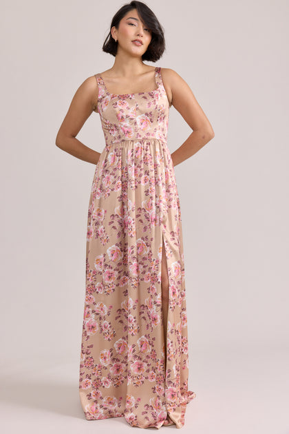 Model: Clarissa; Size: 6; Color: Honey Beige Blossom