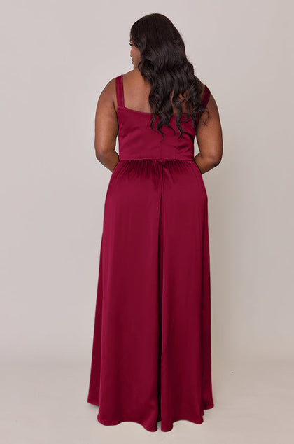Whitney Satin Dress | Made To Order | Berry