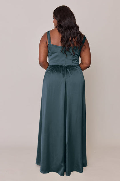 Whitney Satin Dress | Made To Order | Eucalyptus
