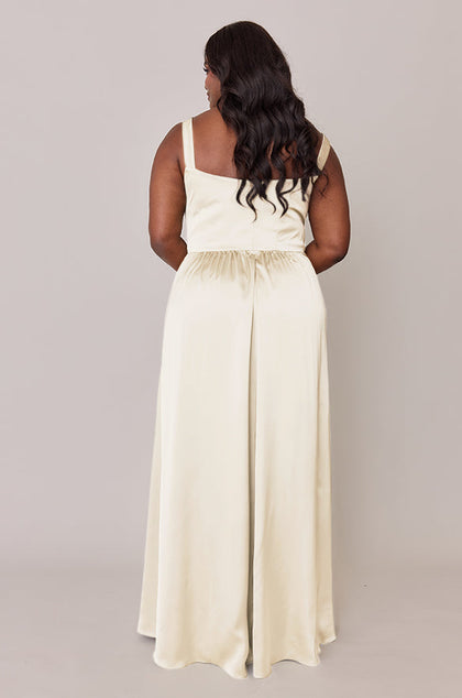Whitney Satin Dress | Made To Order | Pale Yellow