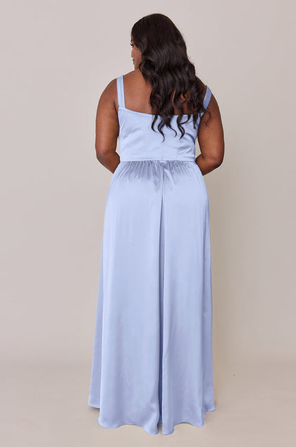 Whitney Satin Dress | Made To Order | Periwinkle