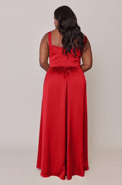 Whitney Satin Dress | Made To Order | Poppy Red