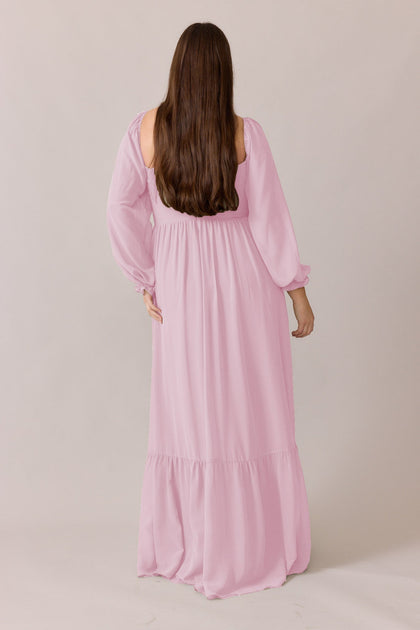 Willa Chiffon Dress | Made To Order | Baby Pink