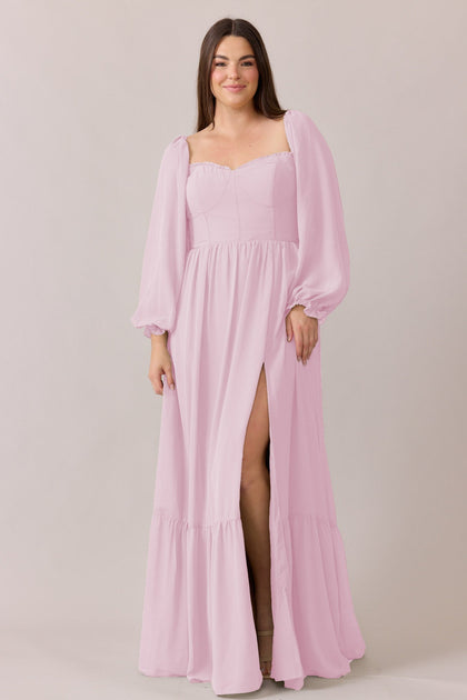 Willa Chiffon Dress | Made To Order | Baby Pink
