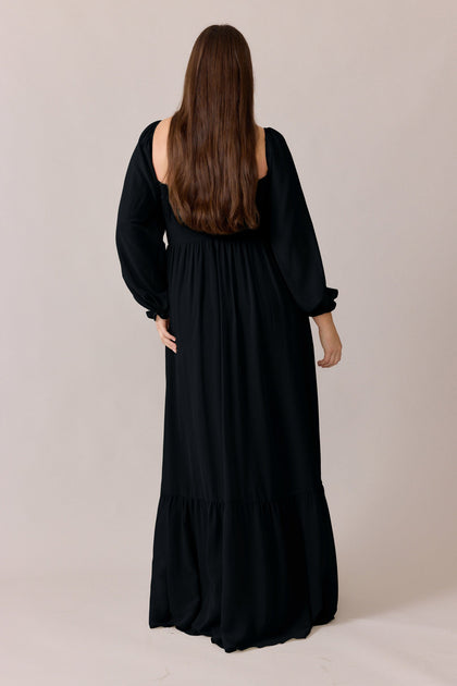 Willa Chiffon Dress | Made To Order | Black