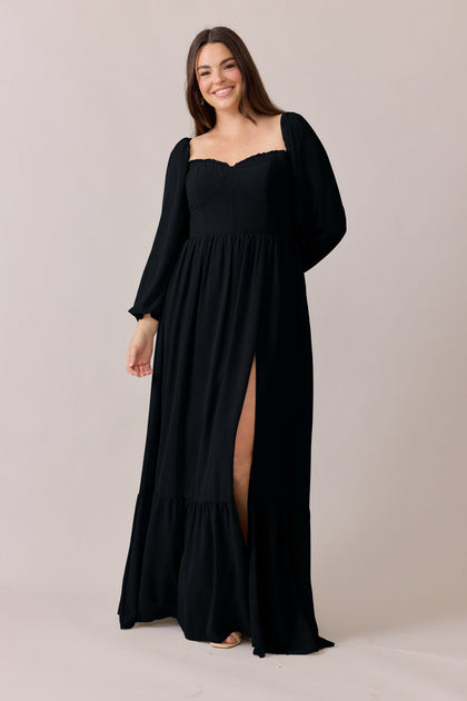 Willa Chiffon Dress | Made To Order | Black