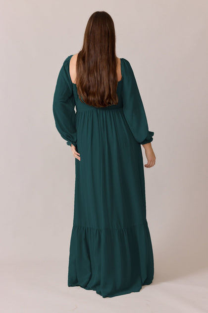 Willa Chiffon Dress | Made To Order | Classic Emerald