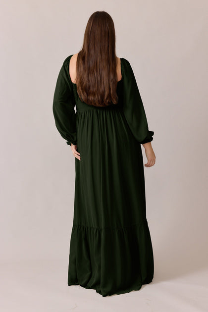 Willa Chiffon Dress | Made To Order | Deep Olive