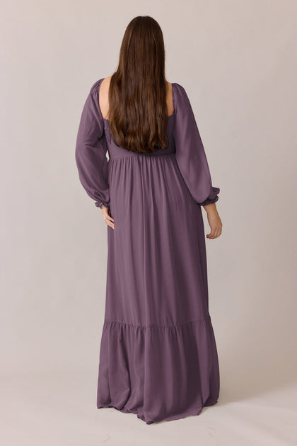 Willa Chiffon Dress | Made To Order | Dusty Purple