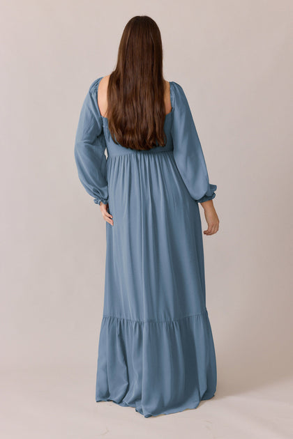 Willa Chiffon Dress | Made To Order | French Blue