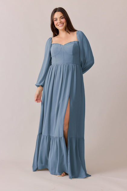 Willa Chiffon Dress | Made To Order | French Blue