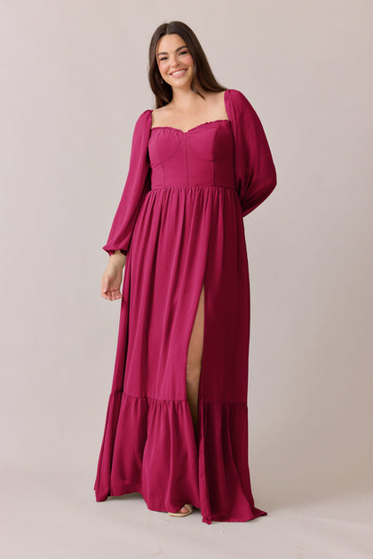 Willa Chiffon Dress | Made To Order | Hot Pink