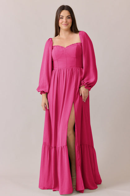 Willa Chiffon Dress | Made To Order | Malibu Pink