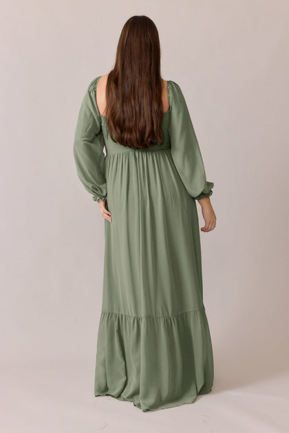 Willa Chiffon Dress | Made To Order | Moss