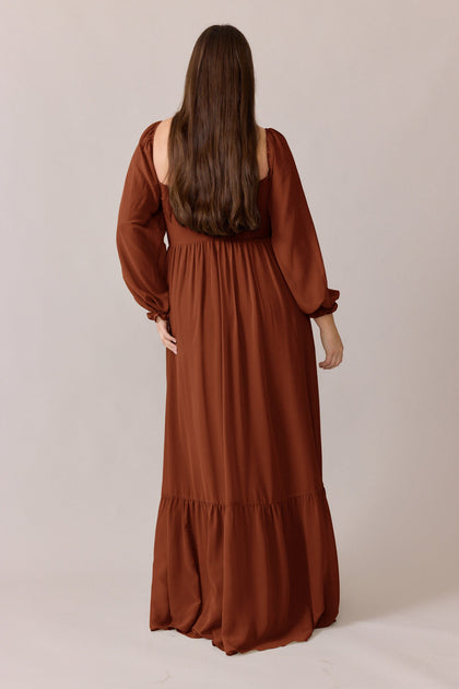 Willa Chiffon Dress | Made To Order | Rust