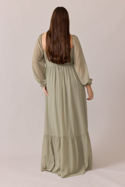 Willa Chiffon Dress | Made To Order | Sage