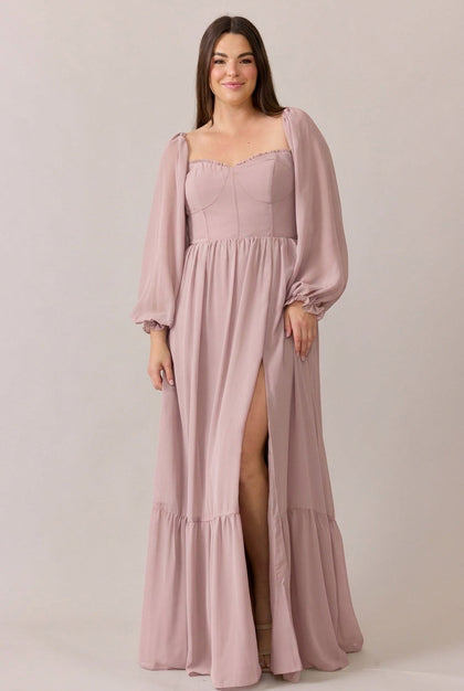 Willa Chiffon Dress | Made To Order | Blush Pink