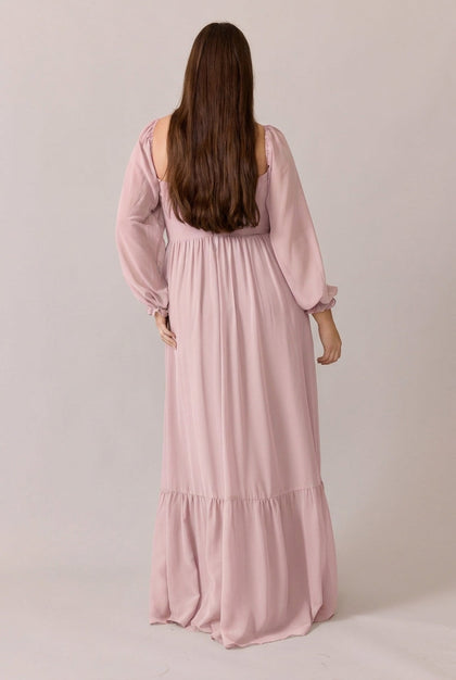 Willa Chiffon Dress | Made To Order | Blush Pink