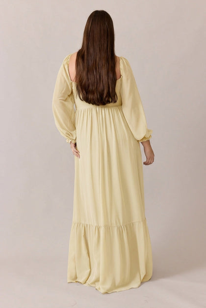 Willa Chiffon Dress | Made To Order | Pale Yellow
