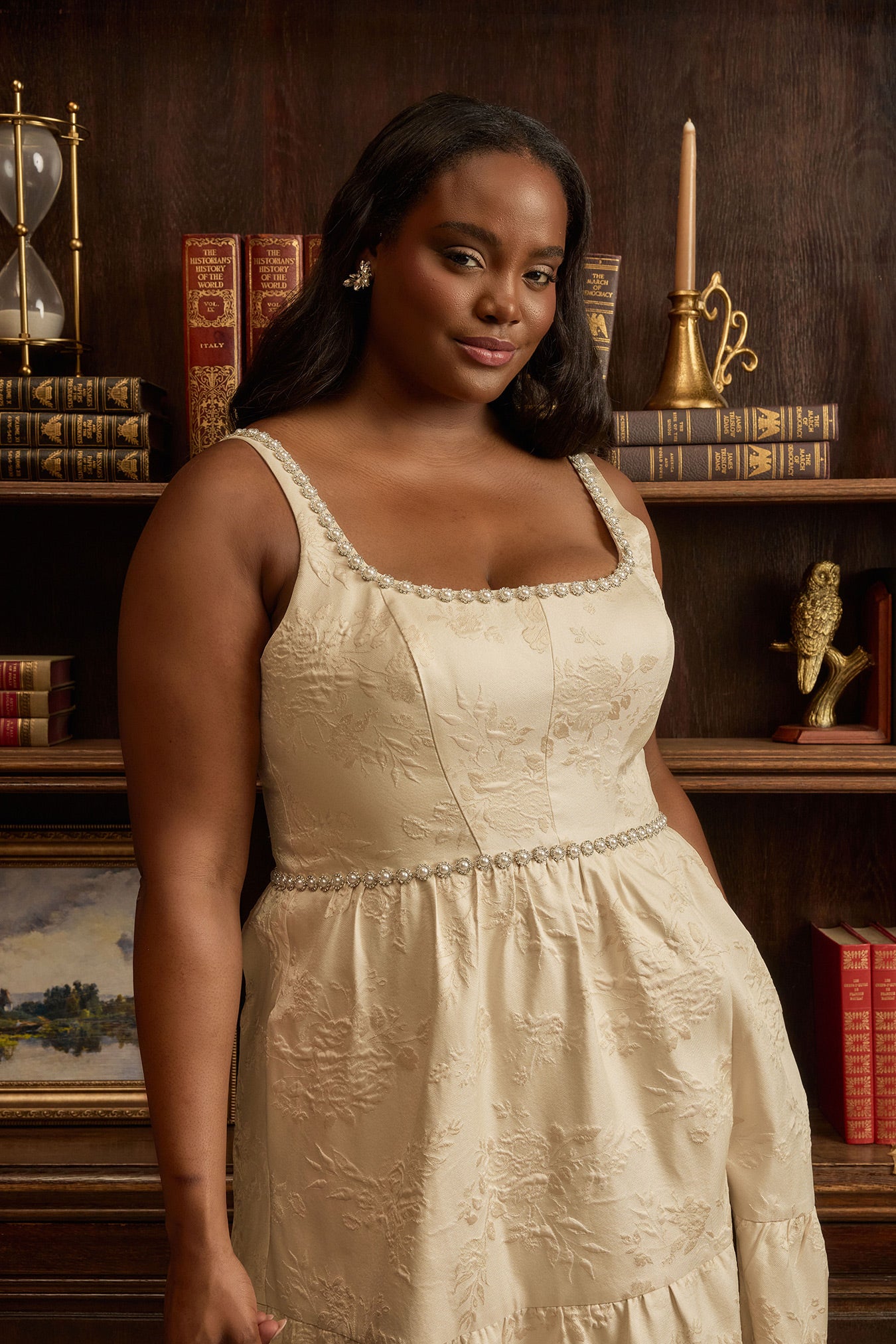 Winslet Luxe Jacquard Dress