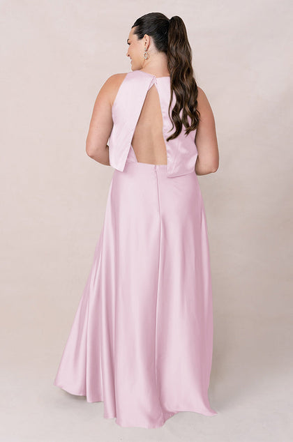 Wren Satin Dress | Made To Order | Baby Pink