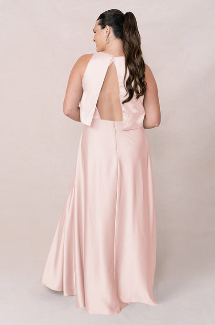 Wren Satin Dress | Made To Order | Blush