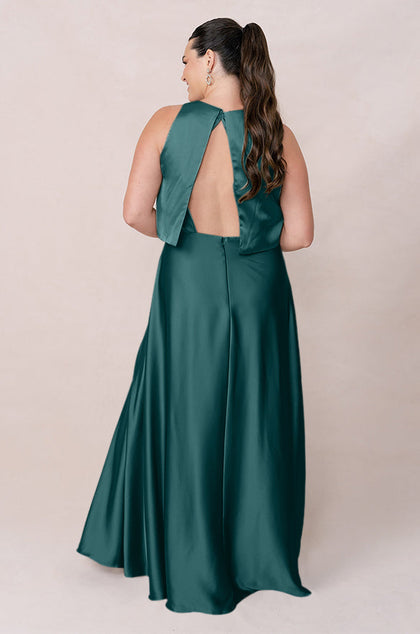 Wren Satin Dress | Made To Order | Classic Emerald