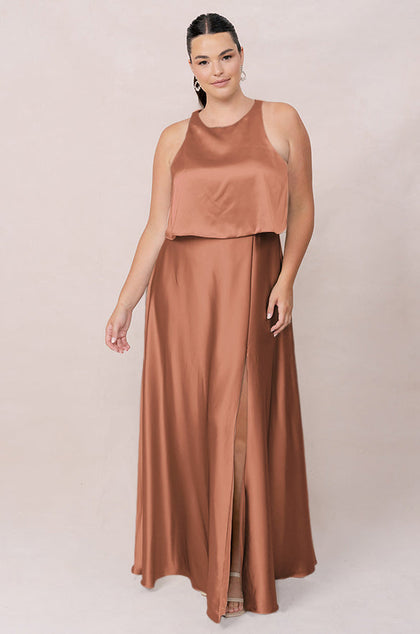 Wren Satin Dress | Made To Order | Copper