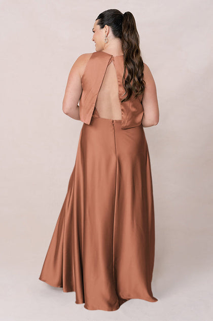 Wren Satin Dress | Made To Order | Copper