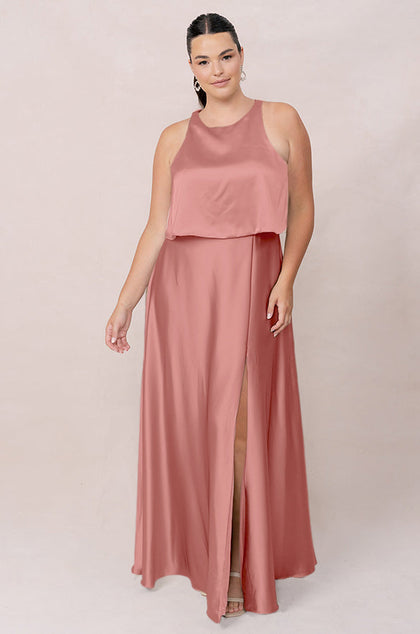 Wren Satin Dress | Made To Order | Desert Rose