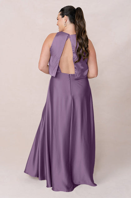 Wren Satin Dress | Made To Order | Dusty Plum