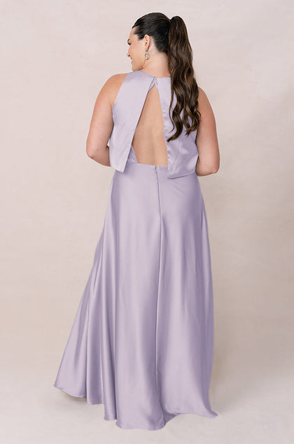 Wren Satin Dress | Made To Order | Light Lavender