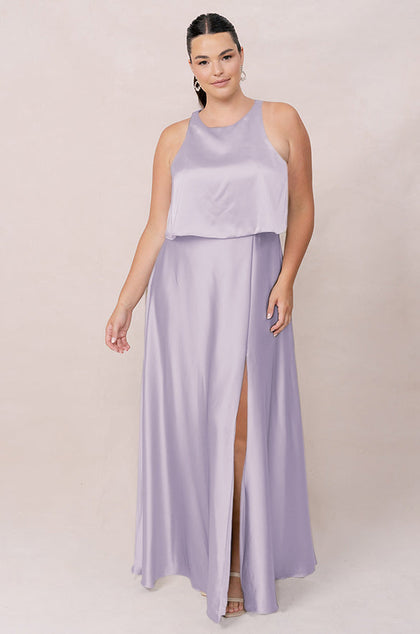 Wren Satin Dress | Made To Order | Light Lavender