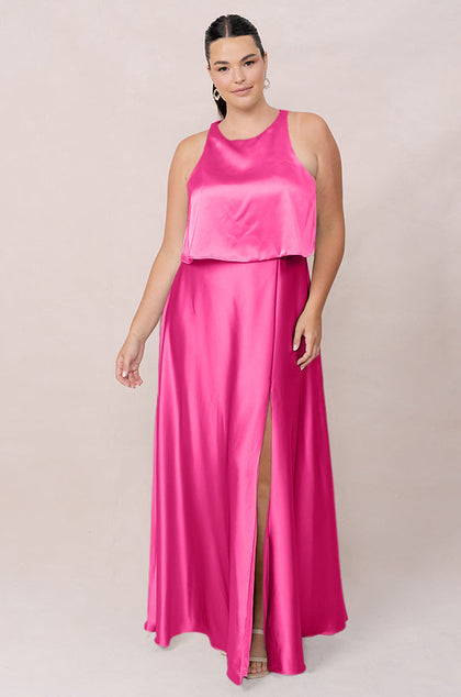 Wren Satin Dress | Made To Order | Malibu Pink