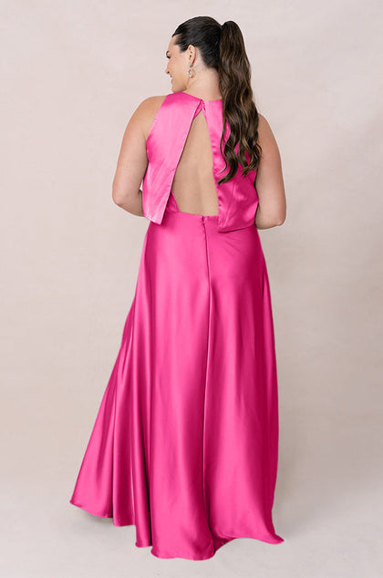 Wren Satin Dress | Made To Order | Malibu Pink