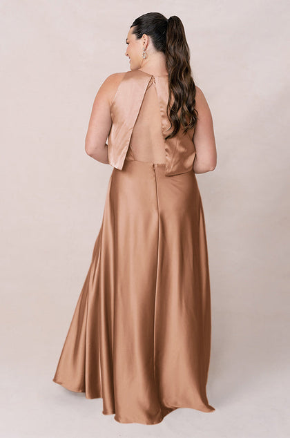 Wren Satin Dress | Made To Order | Toffee