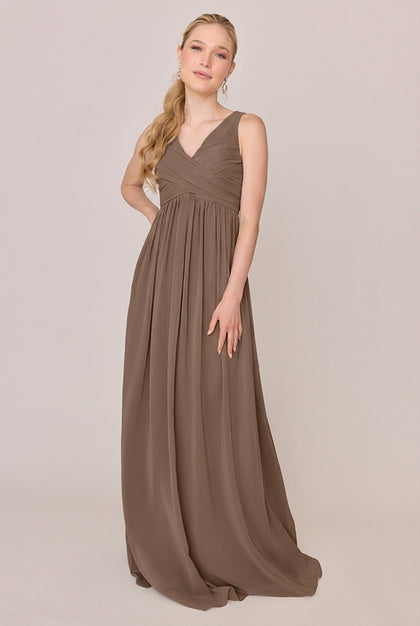 Zoe Chiffon Dress | Made To Order | Truffle