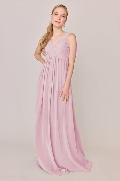 Zoe Chiffon Dress | Made To Order | Blush Pink