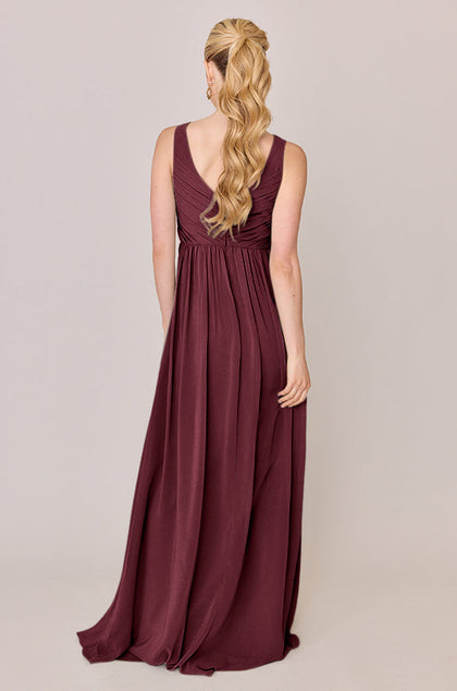 Zoe Chiffon Dress | Made To Order | Cabernet