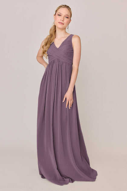 Zoe Chiffon Dress | Made To Order | Dusty Purple