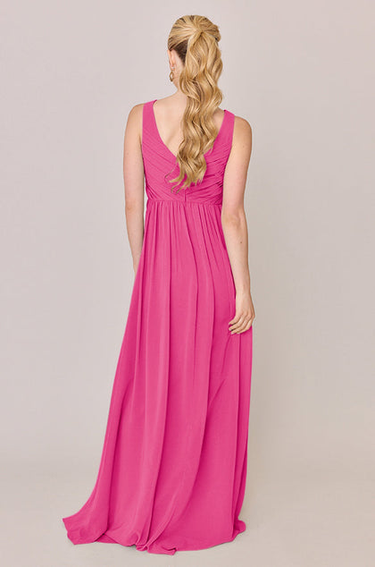 Zoe Chiffon Dress | Made To Order | Malibu Pink