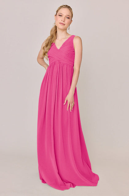 Zoe Chiffon Dress | Made To Order | Malibu Pink