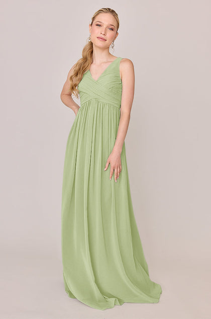 Zoe Chiffon Dress | Made To Order | Matcha