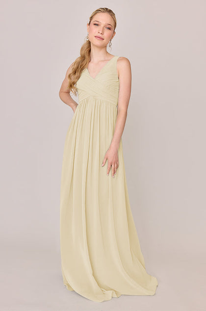 Zoe Chiffon Dress | Made To Order | Pale Yellow